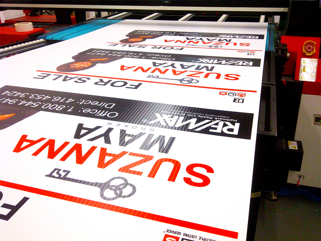 Stack of Full Color Coroplast Signs