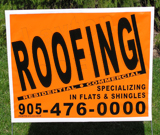 Orange Lawn Sign