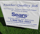 Reflex Blue Lawn Sign