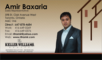 Amir Baxaria Sales Representative Business Cards