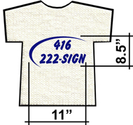 Horizontal screen print dimensions: 8.5 inch by 11 inch