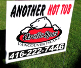 Spa hot tub lawn sign