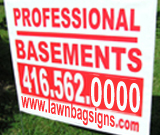 Basement Lawn Sign