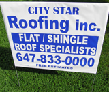 Roofing  Lawn Sign