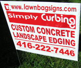 Concrete & Landscaping Lawn Sign
