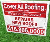 Roofing Lawn Sign