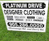 Designer Clothing Lawn Sign