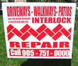 Interlock Repair Lawn Sign
