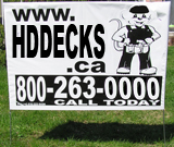 Decks lawn Sign