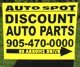 Auto Parts Lawn Sign
