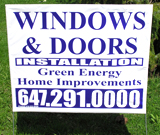 Windows & Doors Lawn Sign