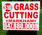 Grass Cutting Lawn Sign