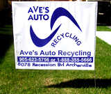 Auto Recycling Lawn Sign