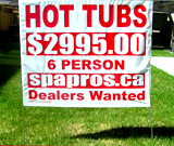 Hot Tub Spa Lawn Sign