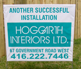 Interiors Yard Sign