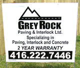 Paving & Interlock Yard Sign