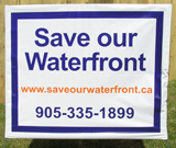 Save Our Waterfront Lawn Sign