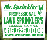 Professional Lawn Sprinklers Yard Sign
