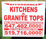 Kitchens & Granite Tops Yard Signs