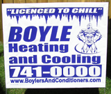 Heating and Cooling Bag Signs