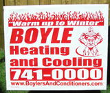 Heating and Cooling Bag Signs