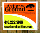 Art 'n The Ground Bag Sign