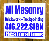 Masonry Lawn Signs