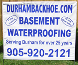 Basement Waterproofing Bag Signs