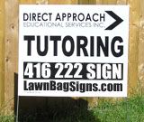 Direct Approach Tutoring Lawn Sign