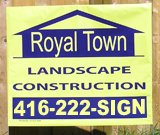 Landscape Construction Lawn Signs